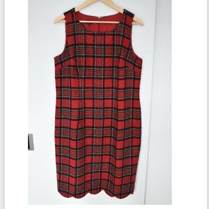 Talbot's Holiday Scallop Hem Shift Dress